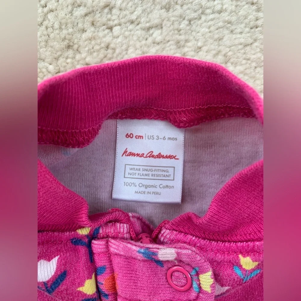 Hanna Andersson Size 60, 3-6 Months, Pink Balloon Ride Sleeper Pajamas